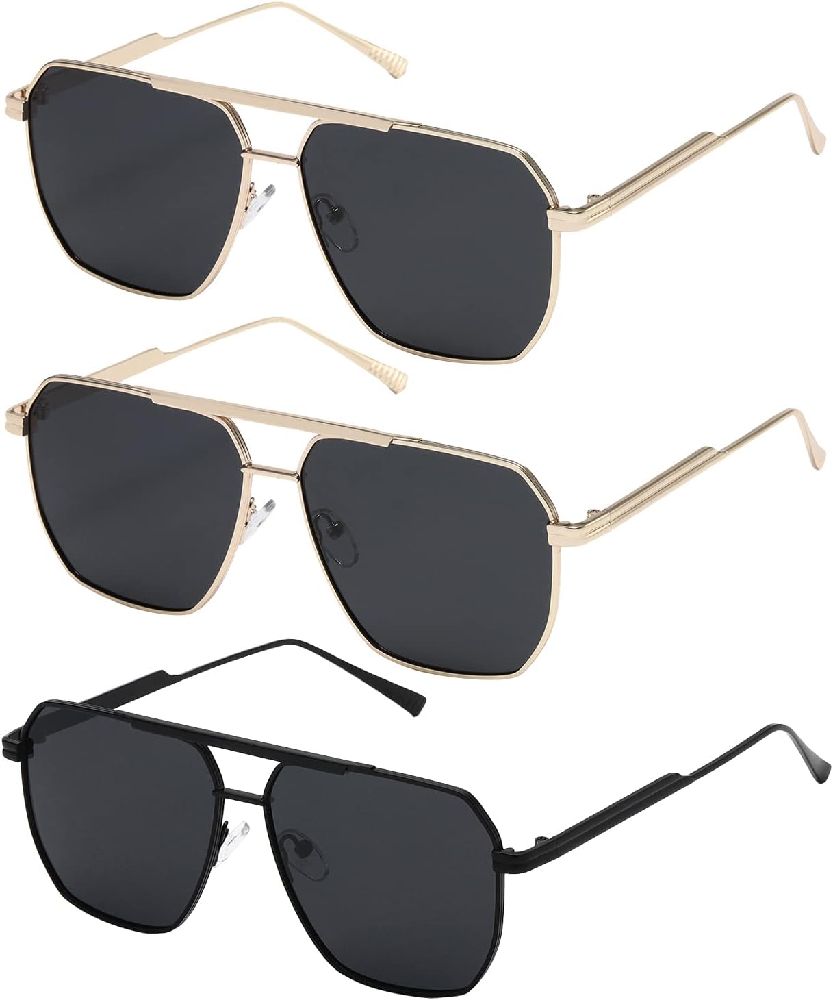 

Солнцезащитные очки MASDUN Retro Oversized Square Polarized для женщин и мужчин, винтажные, с защитой от УФ-излучения UV400, классические металлические, Gold / Black Grey+gold / Black Grey+black / Black Grey