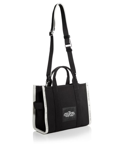 Жаккардовая большая сумка среднего размера MARC JACOBS, цвет Black — фото 4