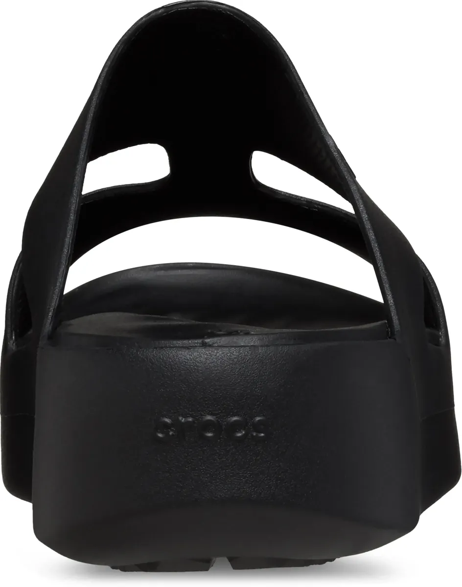 Мюли для купания Crocs "Getaway Platform H-Strap", летняя обувь, тапочки, обувь для купания, горки для бассейна, мягкая стелька, черный — фото 2