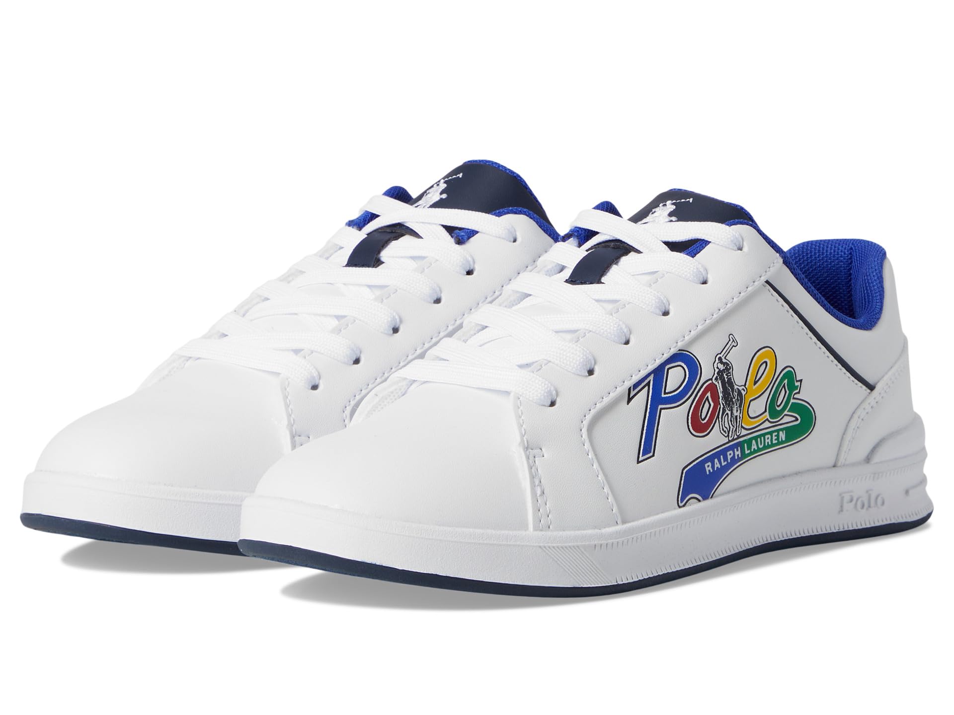 

Кроссовки Polo Ralph Lauren Kids Heritage Court IV Graphic, цвет White Multi