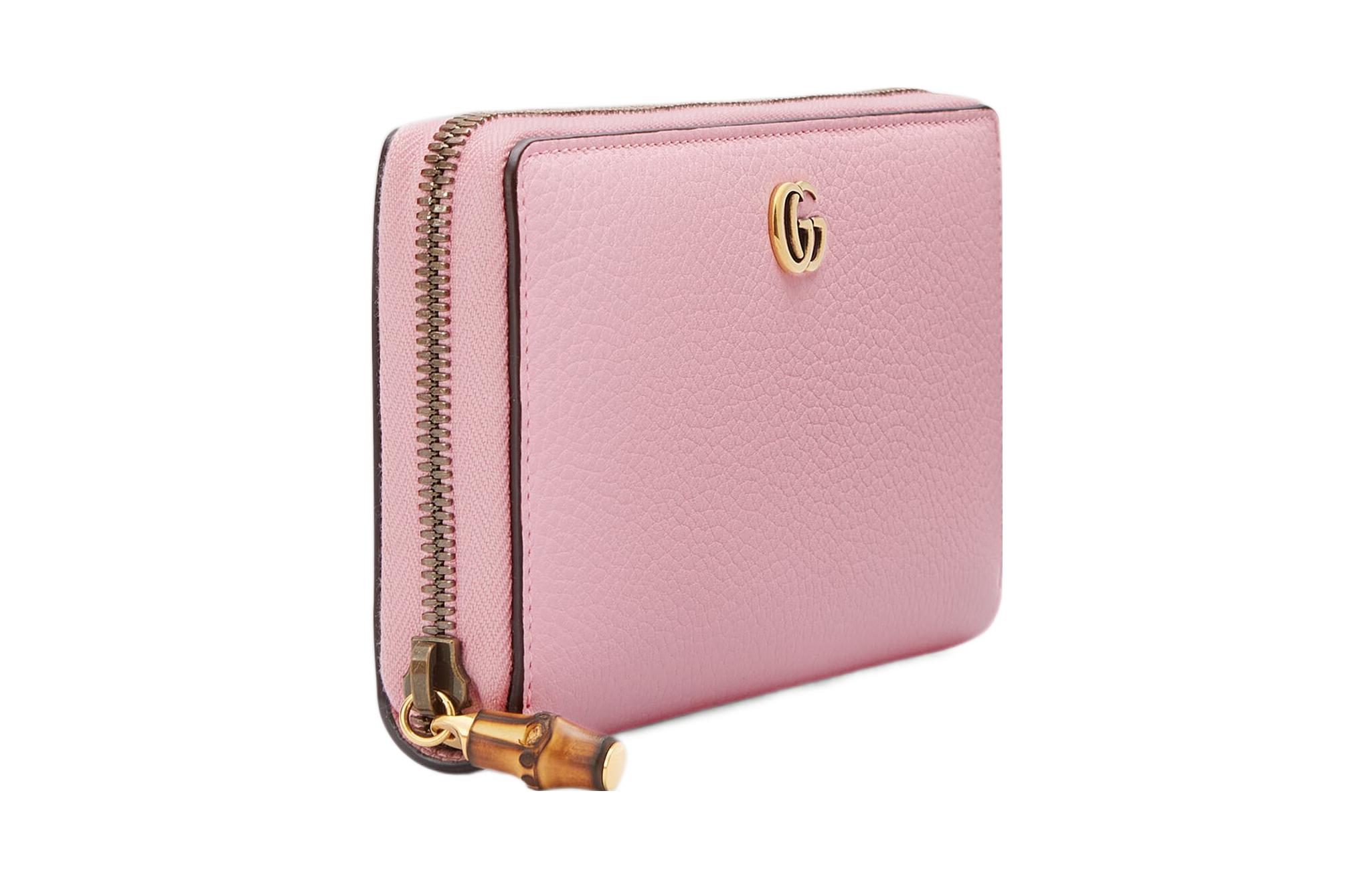 GUCCI Бумажник из бамбуковой кожи для женщин Pink — фото 2