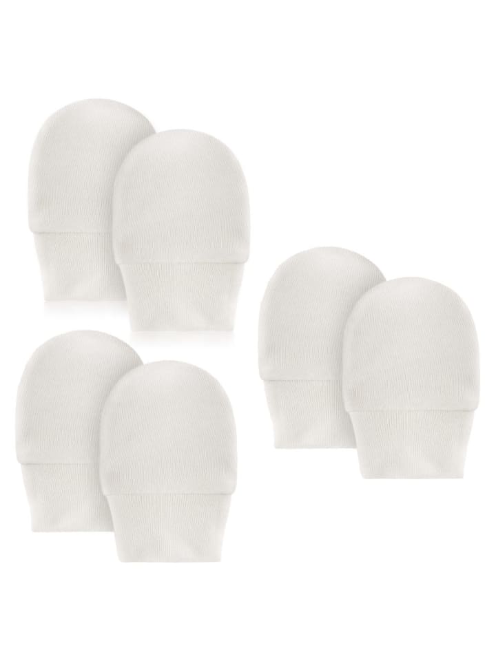 

LaLoona Детские варежки-царапки, 3 пары - белые на белом фоне