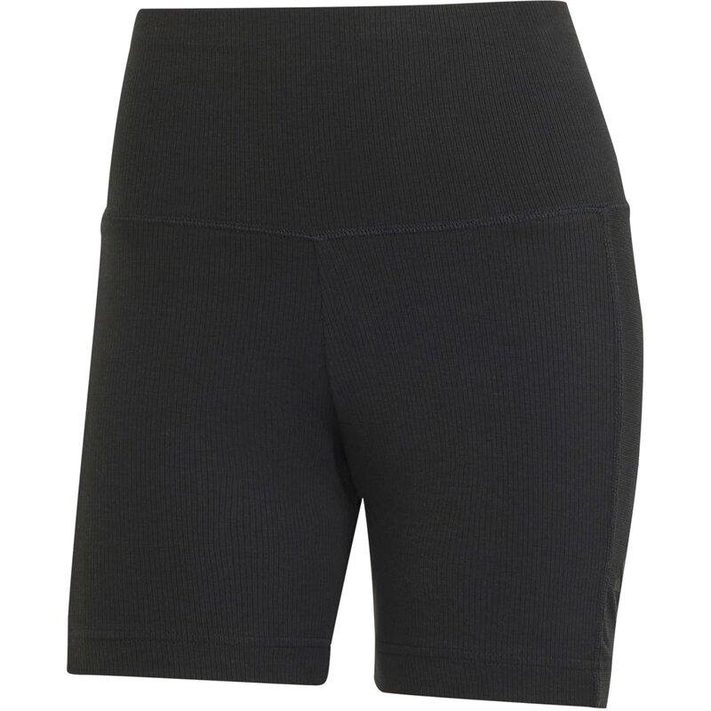 

Узкие шорты с высокой талией и отделкой в рубчик Adidas, мультиколор