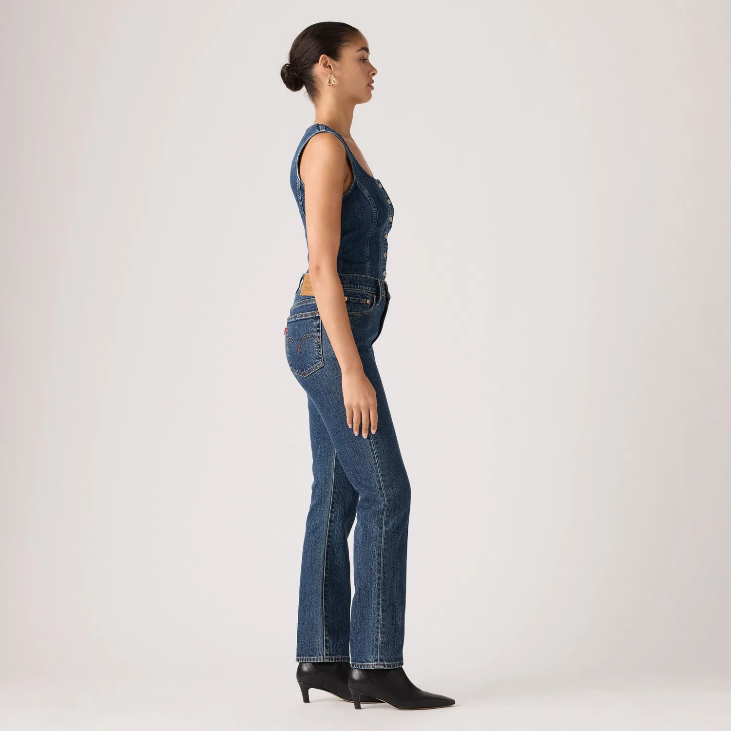 Женские джинсы Wedgie Slim Fit Levi's, Dark Wash — фото 4
