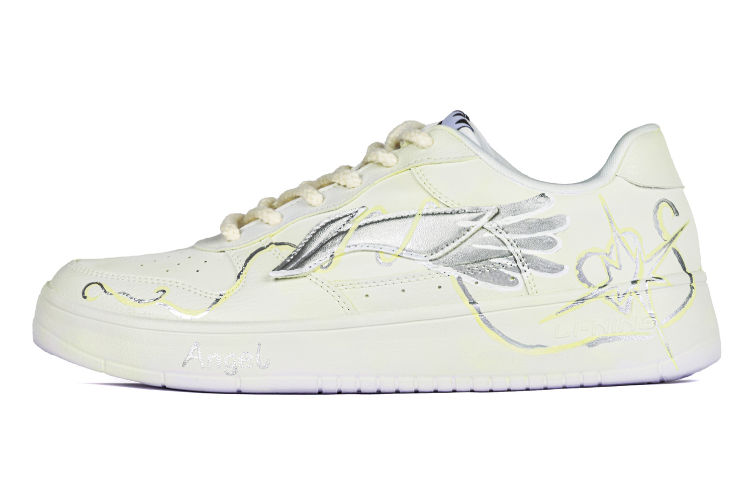 

Понтонные лодки устойчивые к истиранию дышащие увеличивающие высоту низкие кроссовки для скейтборда Unisex белый желтый LINING, белый желтый