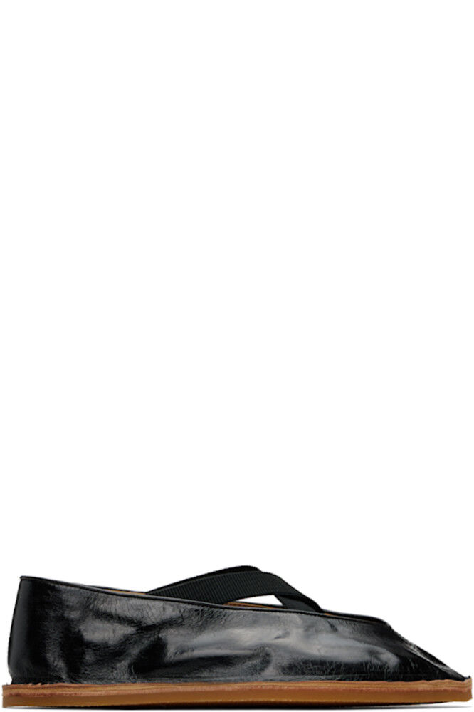 

Черные мятые кожаные мокасины Dries Van Noten