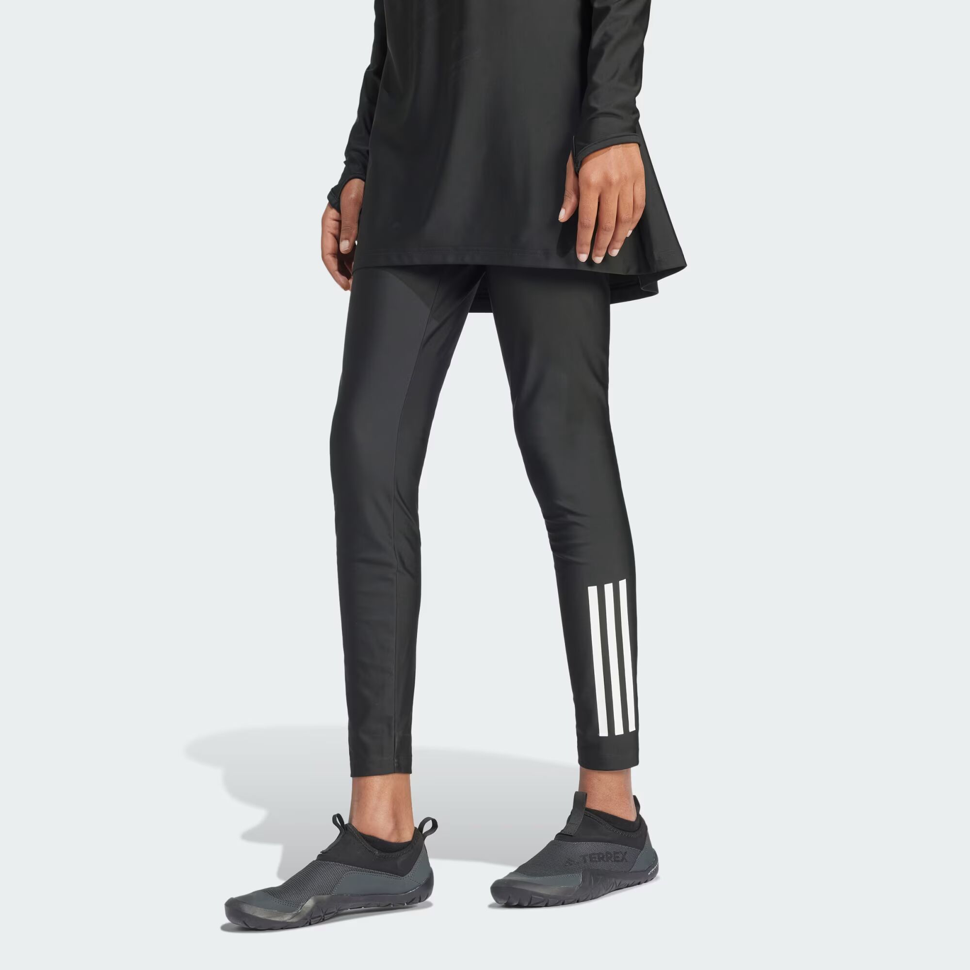 

Леггинсы для плавания с 3 полосками Adidas, цвет Black