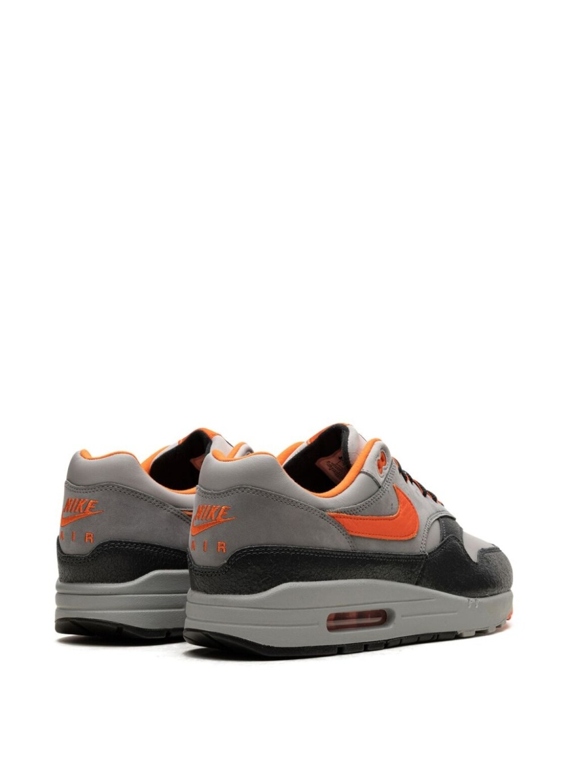 Nike кроссовки x HUF Air Max 1 SP "Brilliant Orange", серый — фото 3