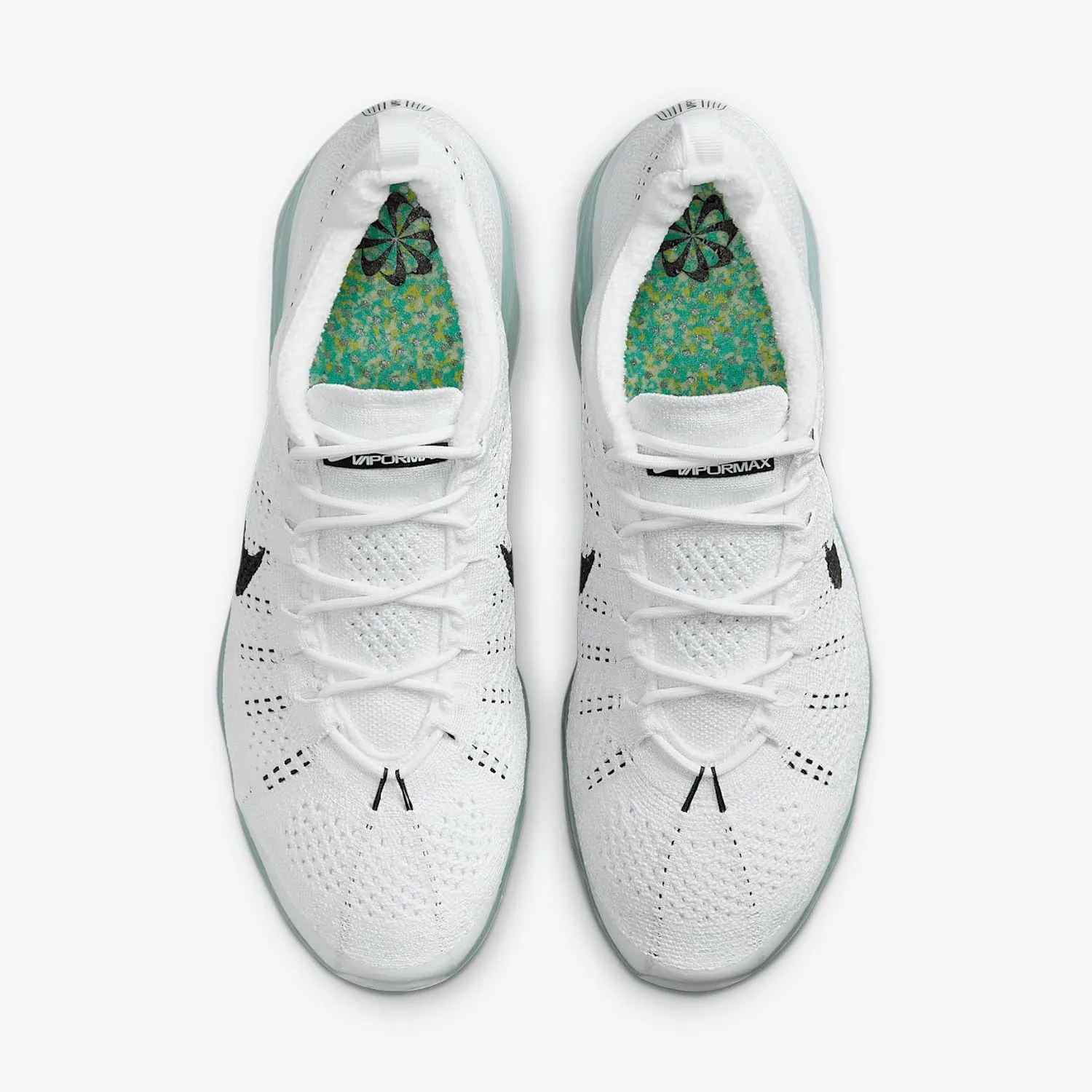 Мужские кроссовки Nike Air Vapormax 2023 Flyknit, белый/платиновый/черный — фото 4