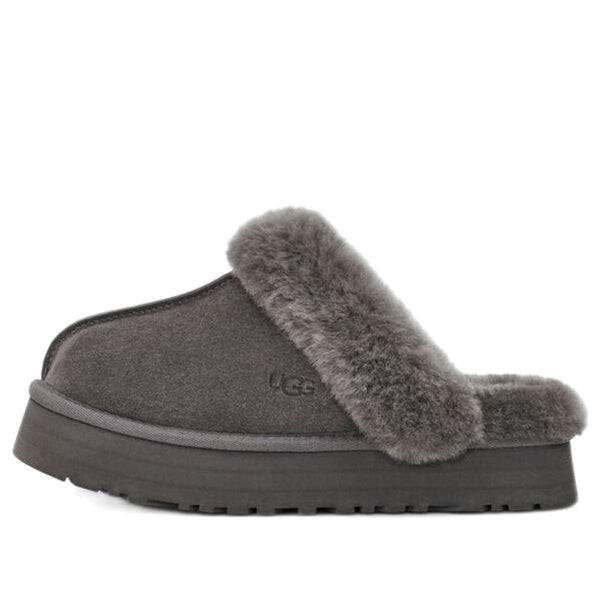 Модные сандалии дискетта пух тапочки Ugg, серый