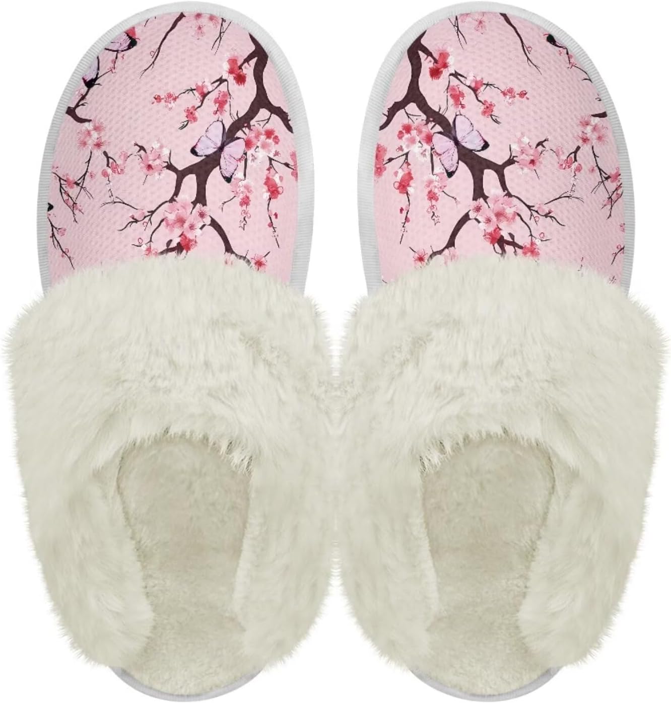 

Тапочки chaqlin из фланели с меховой отделкой для дома и спальни, мягкие плюшевые тапочки для женщин и мужчин, с толстой подошвой, водонепроницаемые, зимние, теплые, для улицы и дома, розовый/вишневый