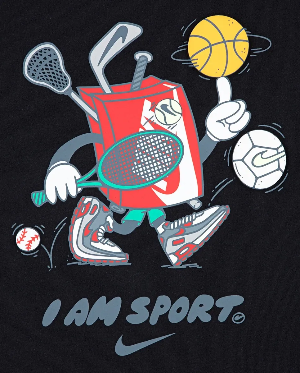 Футболка Nike с квадратным графическим рисунком "I Am Sport", черный — фото 3
