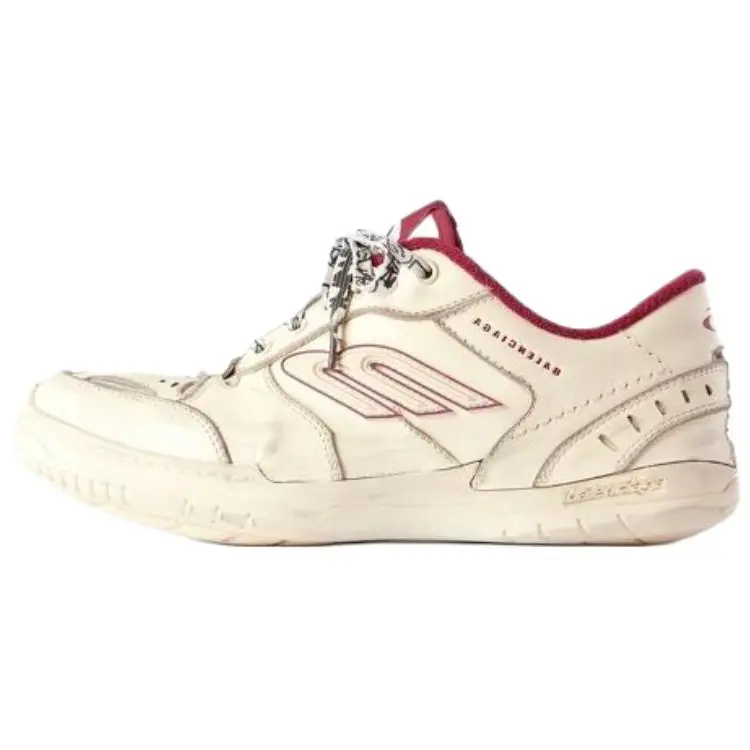 Balenciaga Низкие повседневные туфли Hamptons, женские, белые и красные