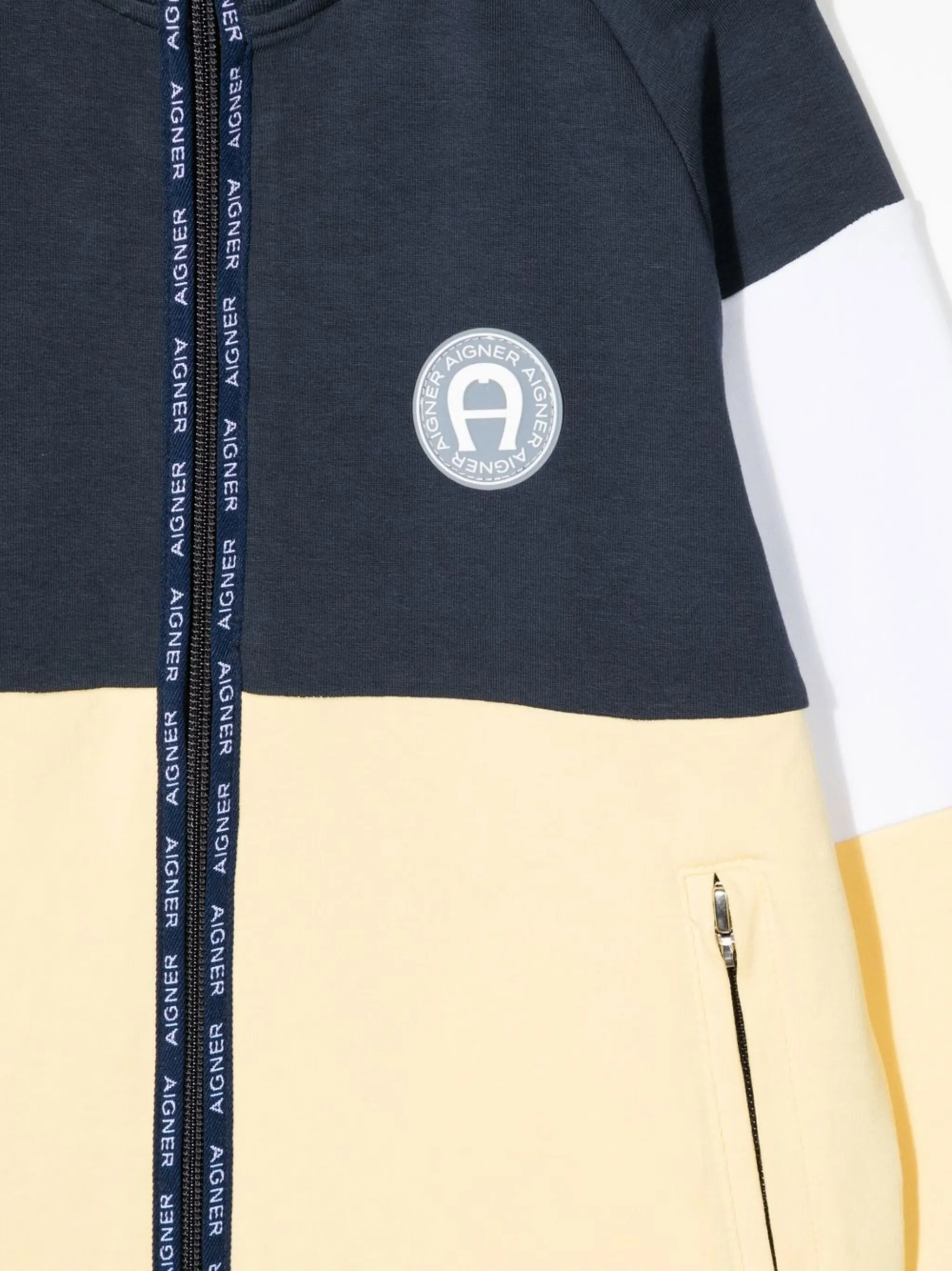 Куртка на молнии в стиле колор-блок Aigner Kids, синий — фото 3