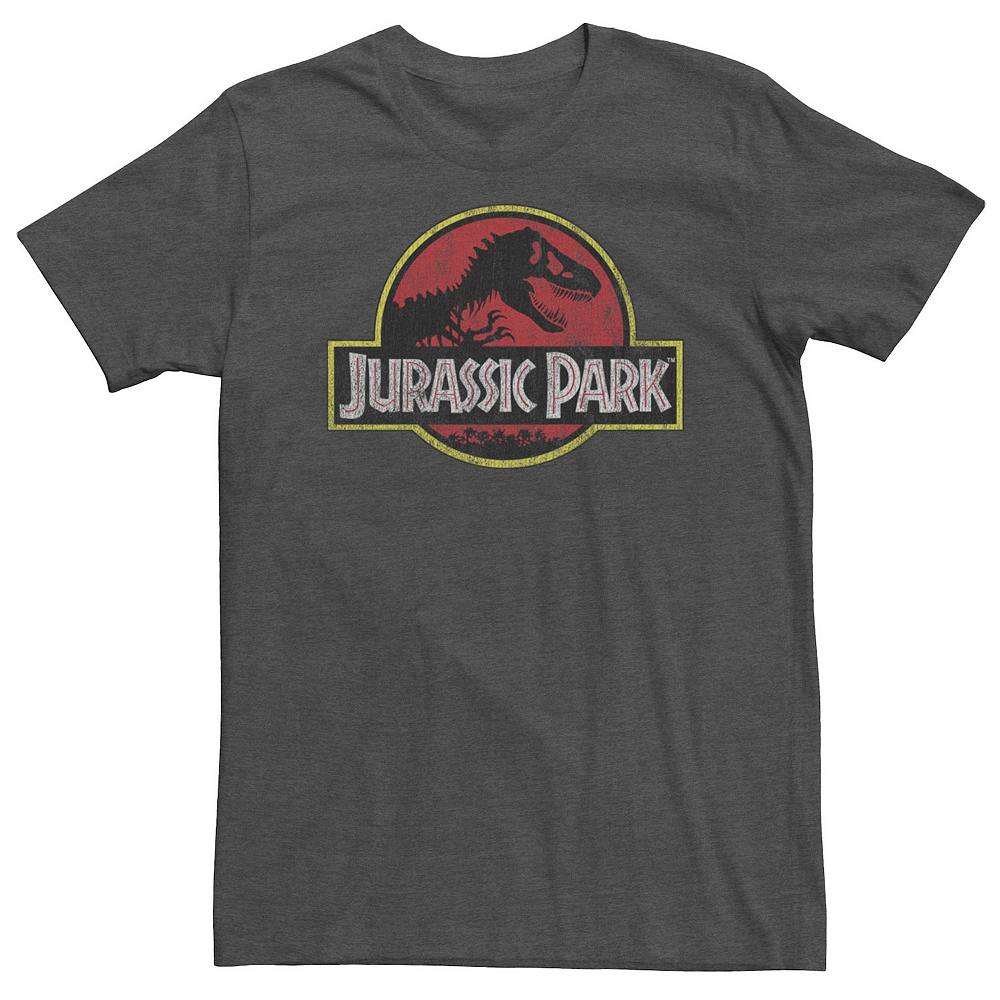 

Оригинальная футболка с потертым рисунком Big & Tall Jurassic Park Licensed Character, цвет Charcoal Heather