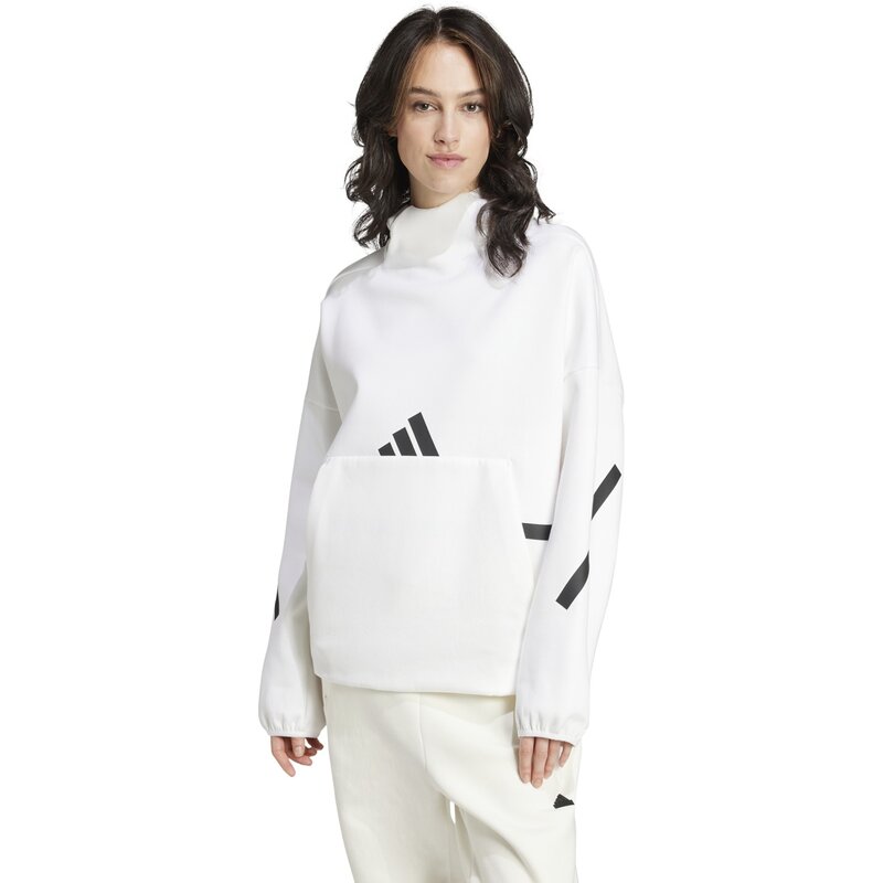 Толстовка с капюшоном zne (нормальная и длинная) Adidas, белый — фото 2