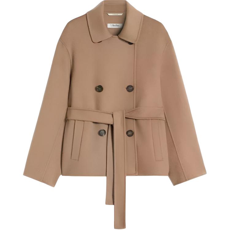 

Двубортное пальто с поясом 'S MAX MARA, коричневый