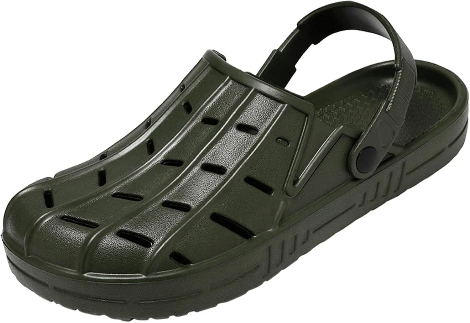 

Мужские большие сабо для сада, легкие дышащие слайд-сандалии, нескользящие шлепанцы для душа, водные туфли, летняя обувь для прогулок на улице YUKTOPA, зеленый