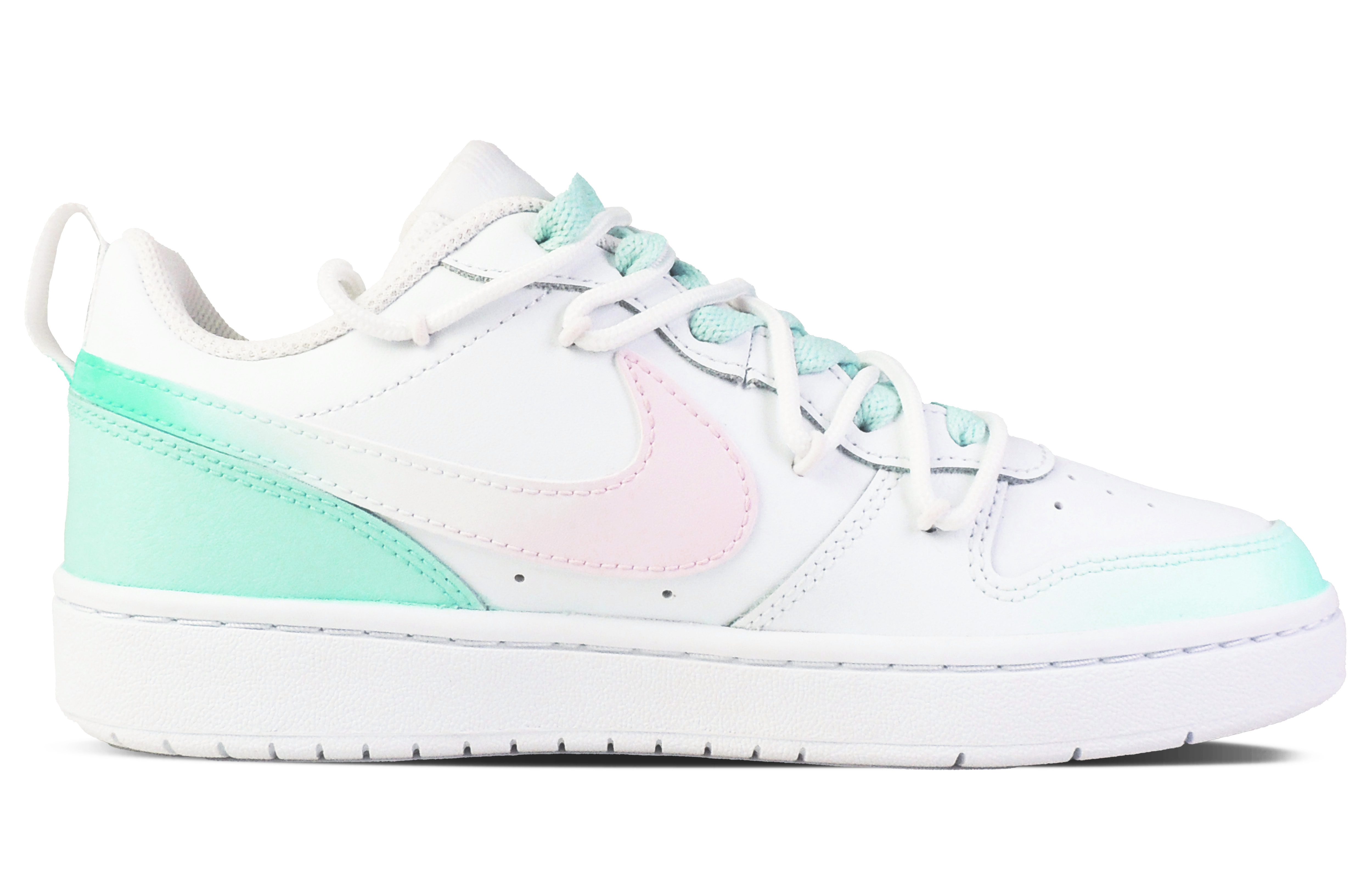 

Кроссовки Nike Court Borough Skateboarding Shoes Women's Low-top White/Turquoise, цвет Multicolor