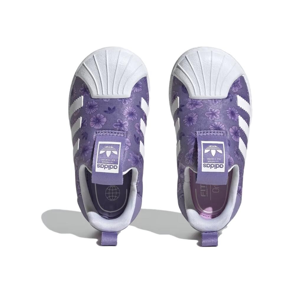Кроссовки adidas originals SUPERSTAR 360 Toddler Shoes TD Low-top Magic Purple Lilac / Cloud White / Happy Purple Lilac, белый — фото 4