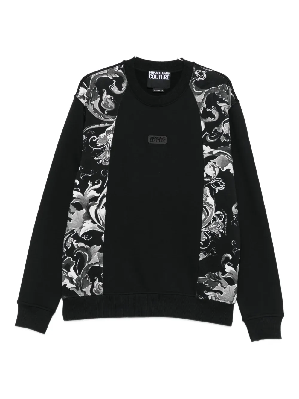 

Свитшот с вставкой и барочным принтом Versace Jeans Couture, черный