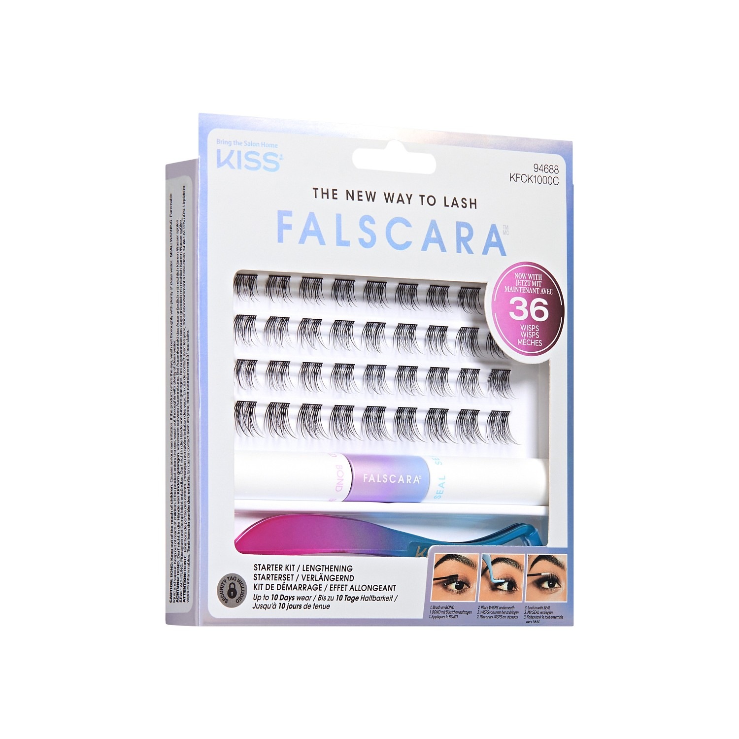 Искусственные ресницы falscara starter kit Kiss, количество 1 шт. — фото 4