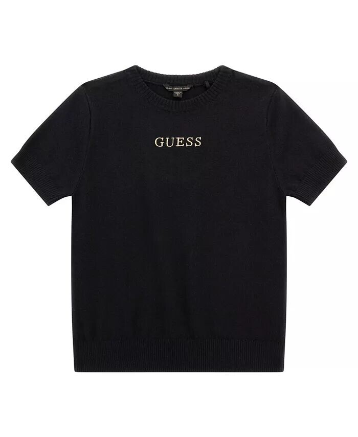 

Свитер с короткими рукавами для больших девочек GUESS, черный