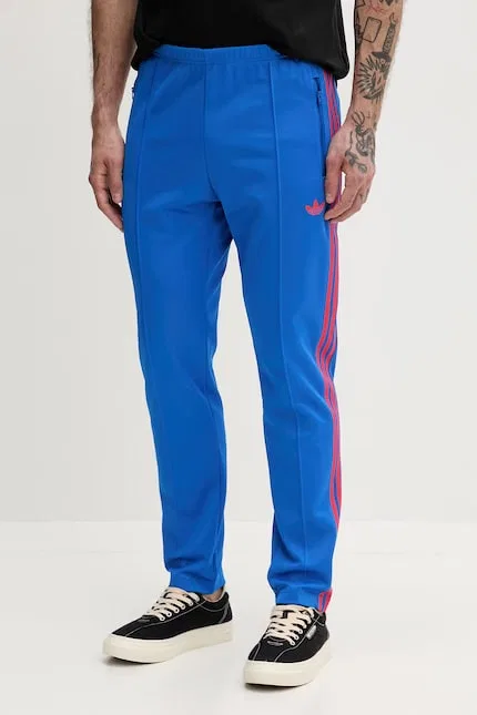 Спортивные штаны из хлопка Beckenbauer Adidas Originals, синий