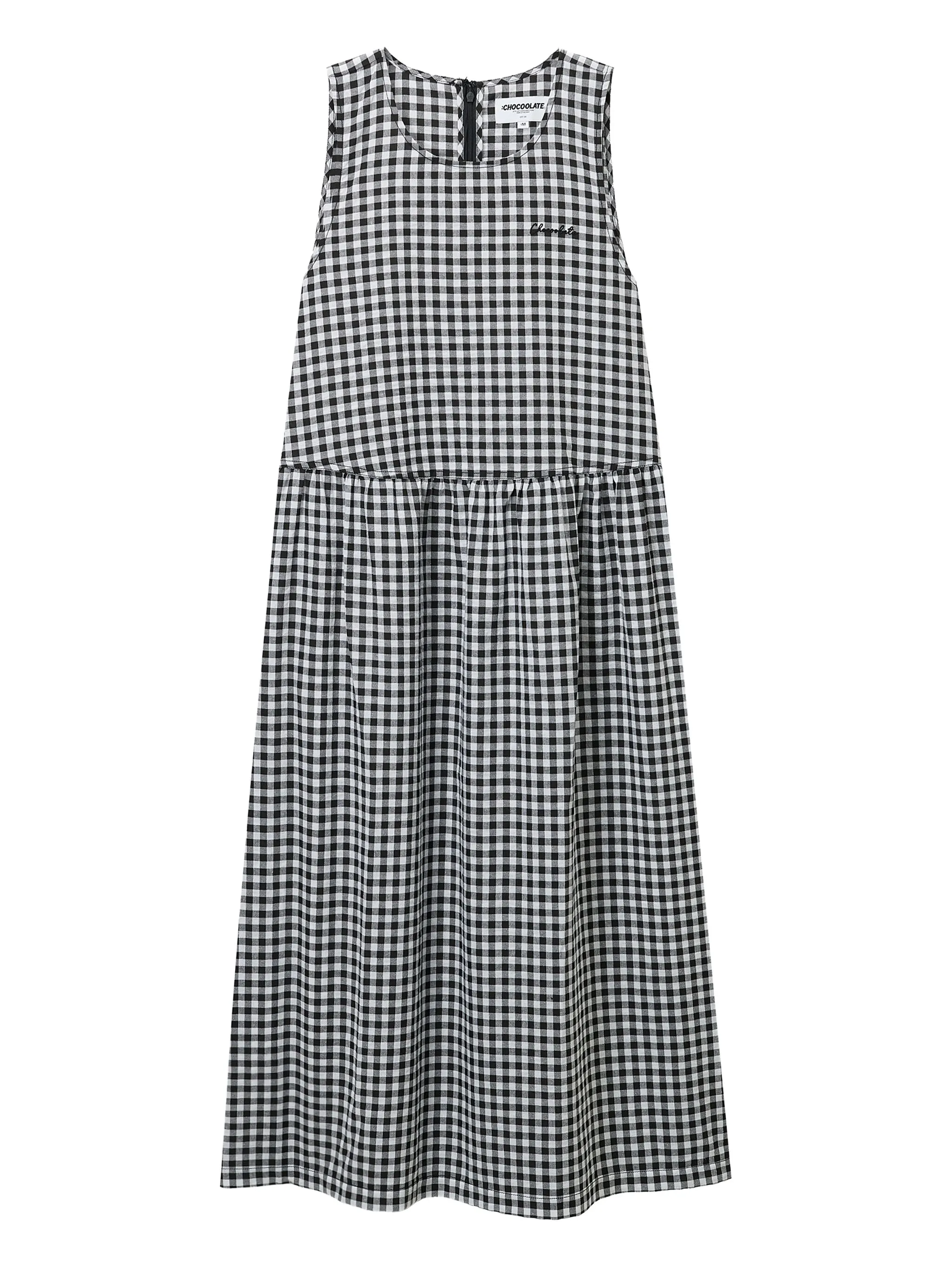 

Платье в клетку гингем Chocoolate, черный