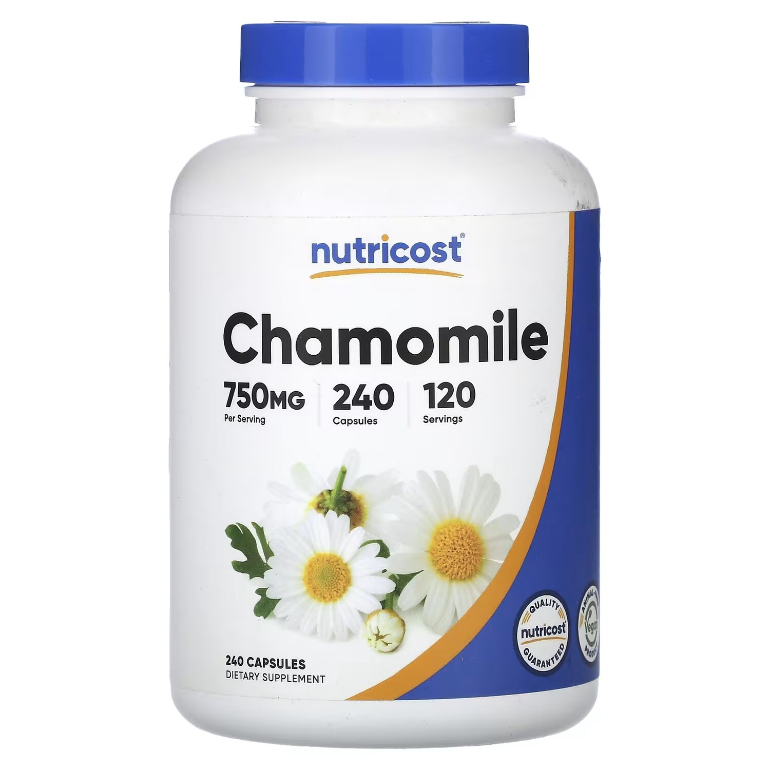 

Nutricost Ромашка 750 мг 240 капсул (375 мг в капсуле)