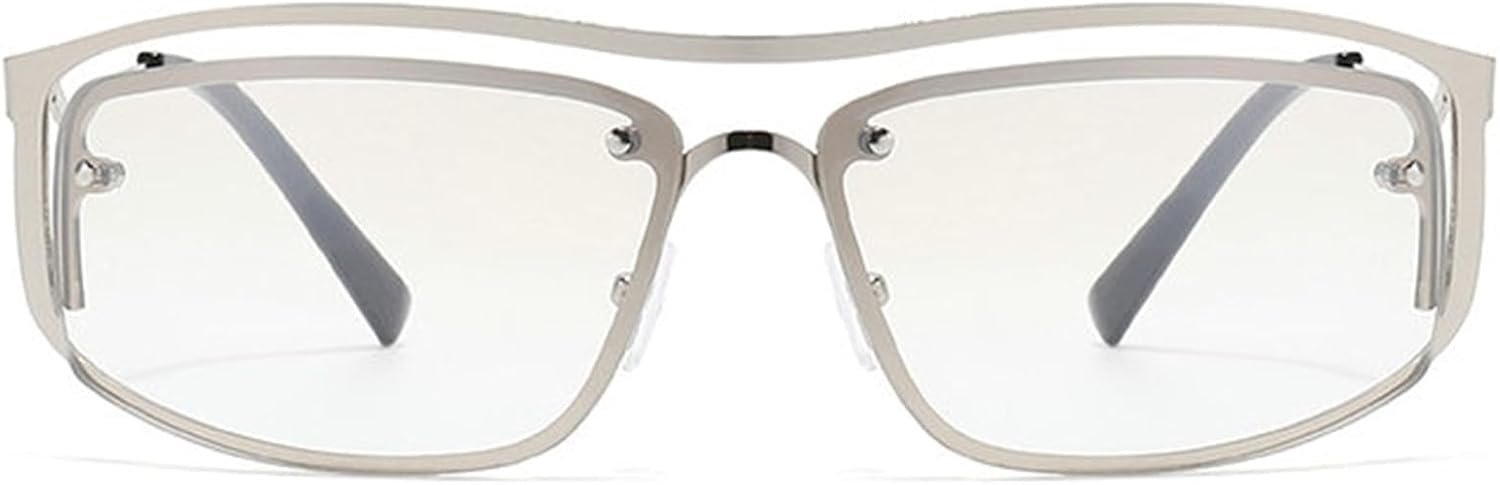 

Модные солнцезащитные очки Helena без оправы в стиле Y2K для женщин и мужчин, стильные солнцезащитные очки в стиле 2000-х, панк-очки, прямоугольные спортивные очки, C6