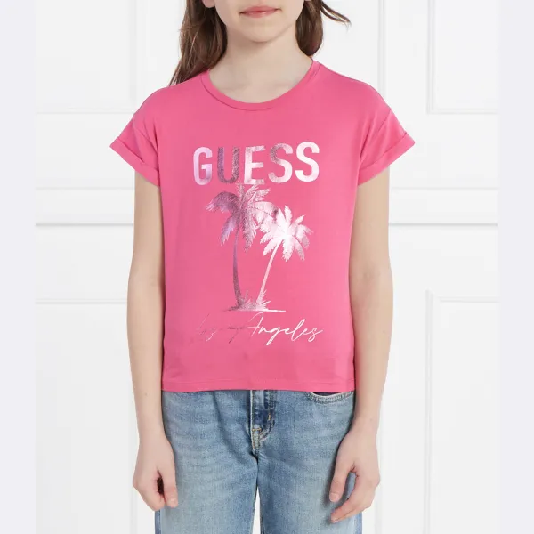 

Футболка стандартного кроя Guess, розовый