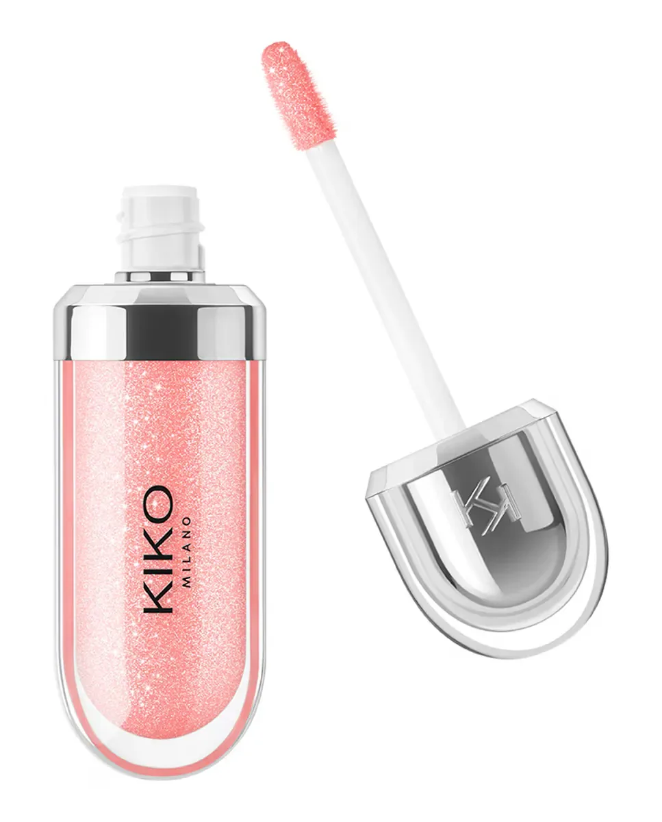 Увлажняющий блеск для губ 3D эффект Hydra Lipgloss Kiko Milano, 04 Pearly Peach Rose — фото 3