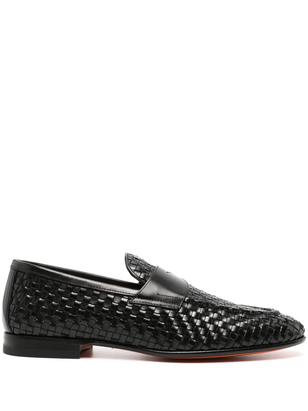 

Плетеные пенни-лоферы Santoni, черный