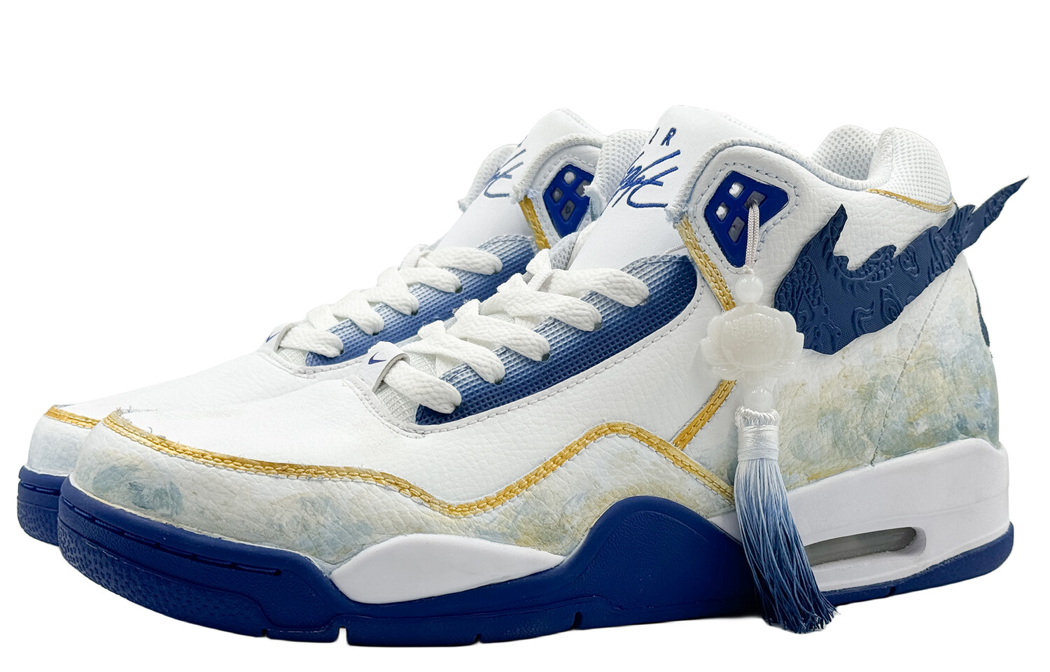 

Кроссовки Nike Flight Legacy Vintage Basketball Shoes Men Mid-top Gold, голубой, Синий, Кроссовки Nike Flight Legacy Vintage Basketball Shoes Men Mid-top Gold, голубой
