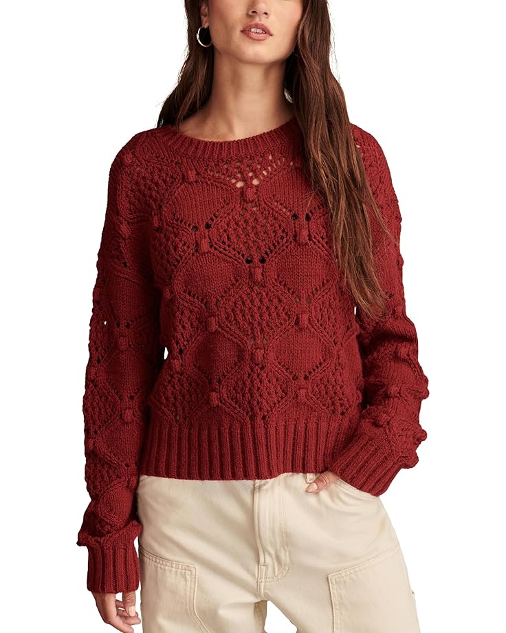 

Свитер Lucky Brand Bobble Crew, цвет Cabernet