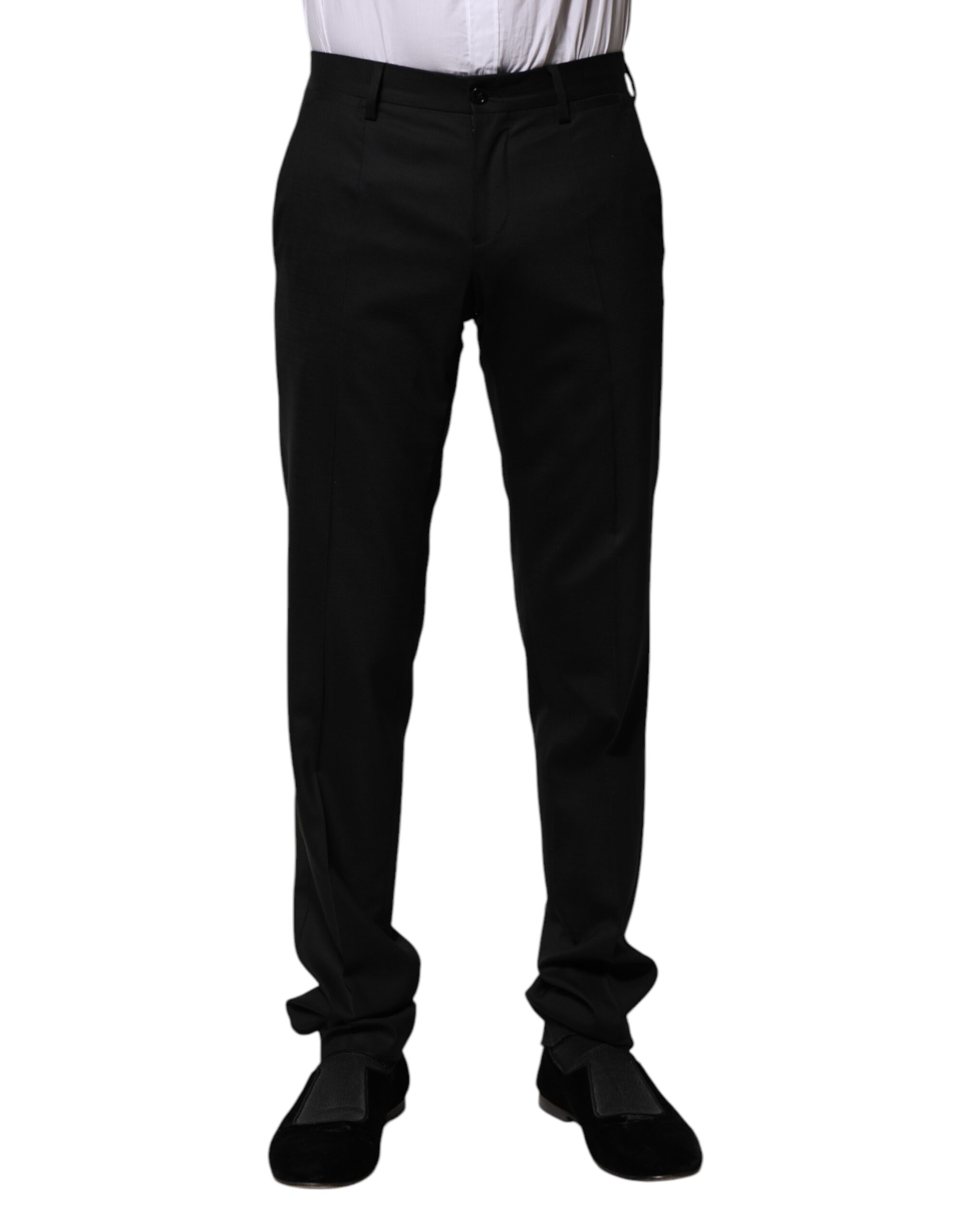 Черные шерстяные брюки для торжественного костюма Dolce & Gabbana, Black