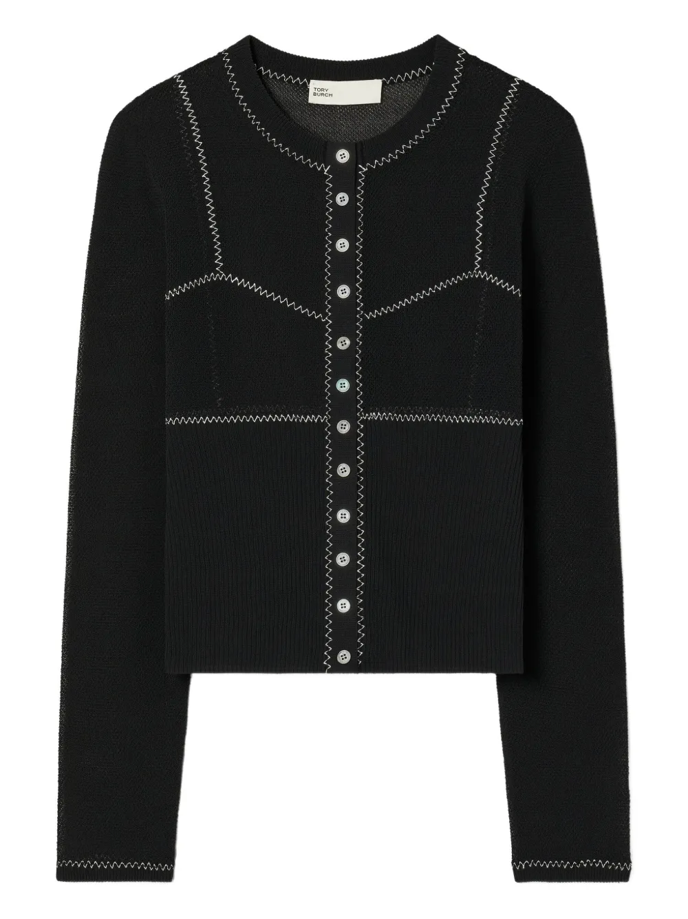 

Кардиган в рубчик Tory Burch, черный