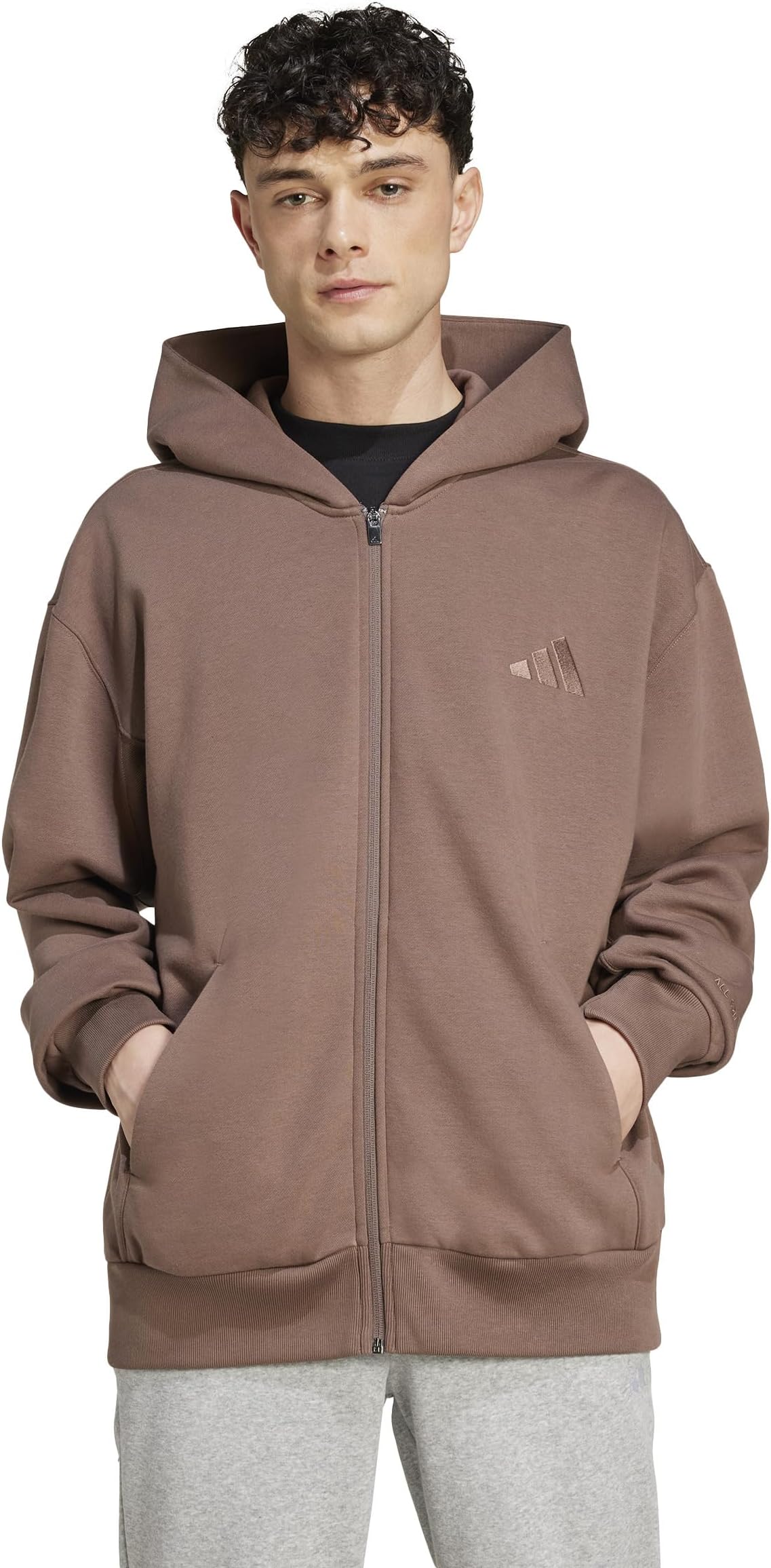 

Толстовка adidas All Szn Fleece Full Zip Hoodie, цвет Earth Strata