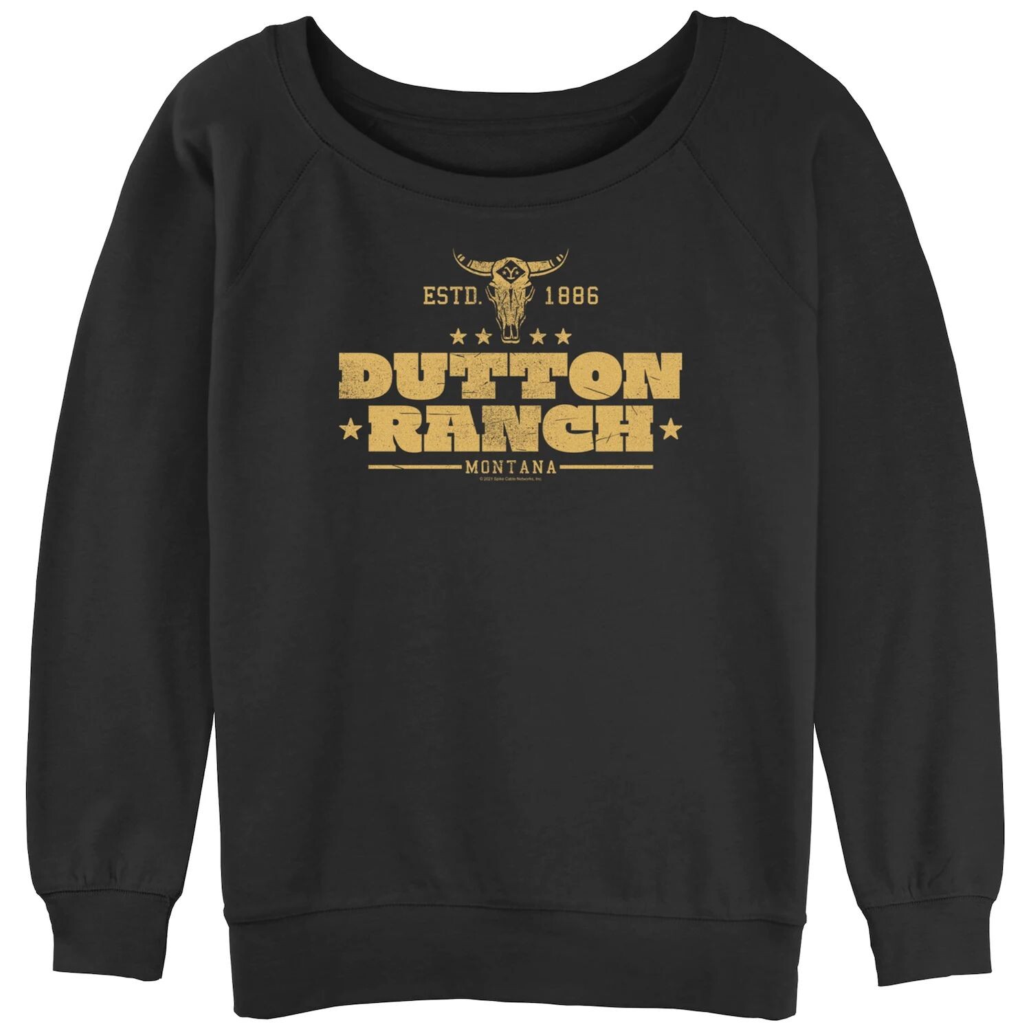 

Пуловер с напуском из махровой ткани для юниоров Yellowstone Dutton Ranch со сложенным логотипом Licensed Character