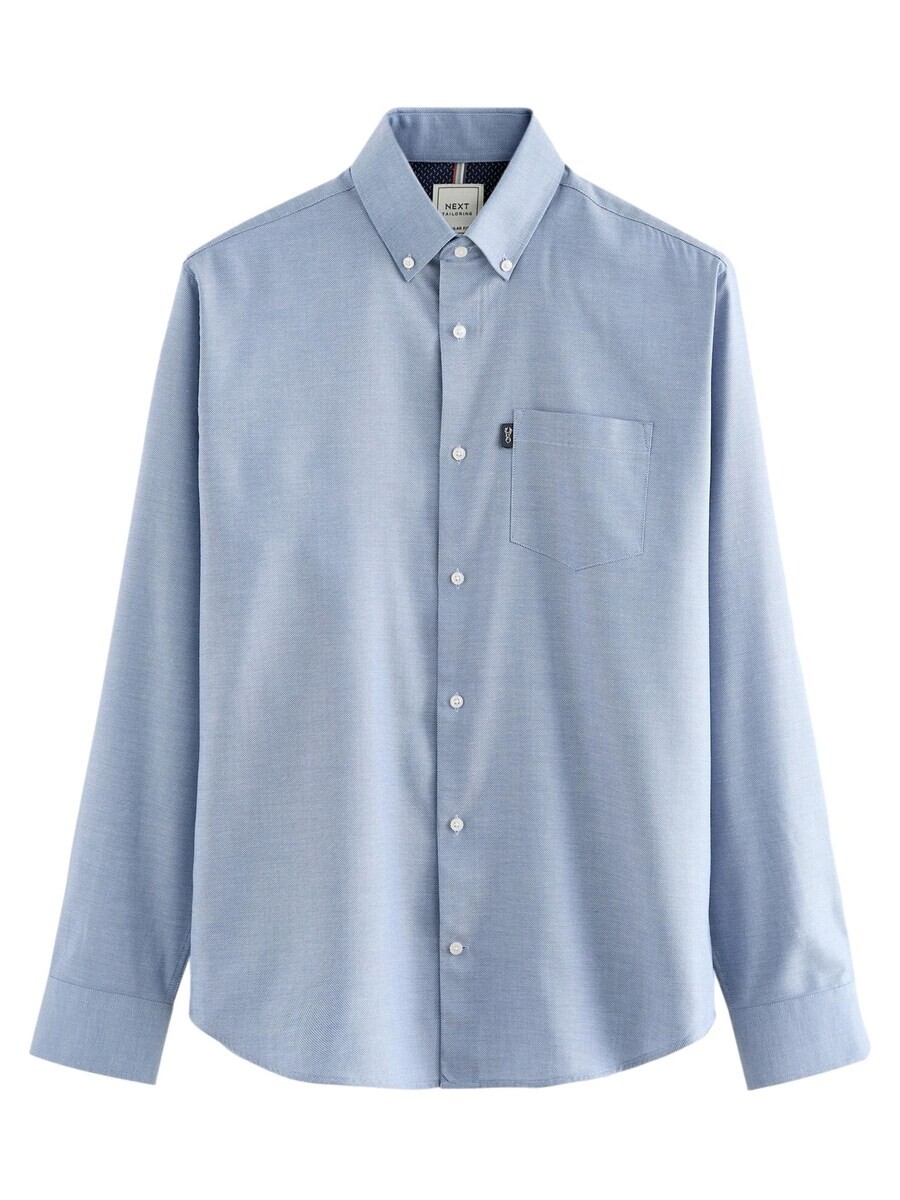 

Повседневная рубашка Next Regular fit Button Up Shirt, светло-синий