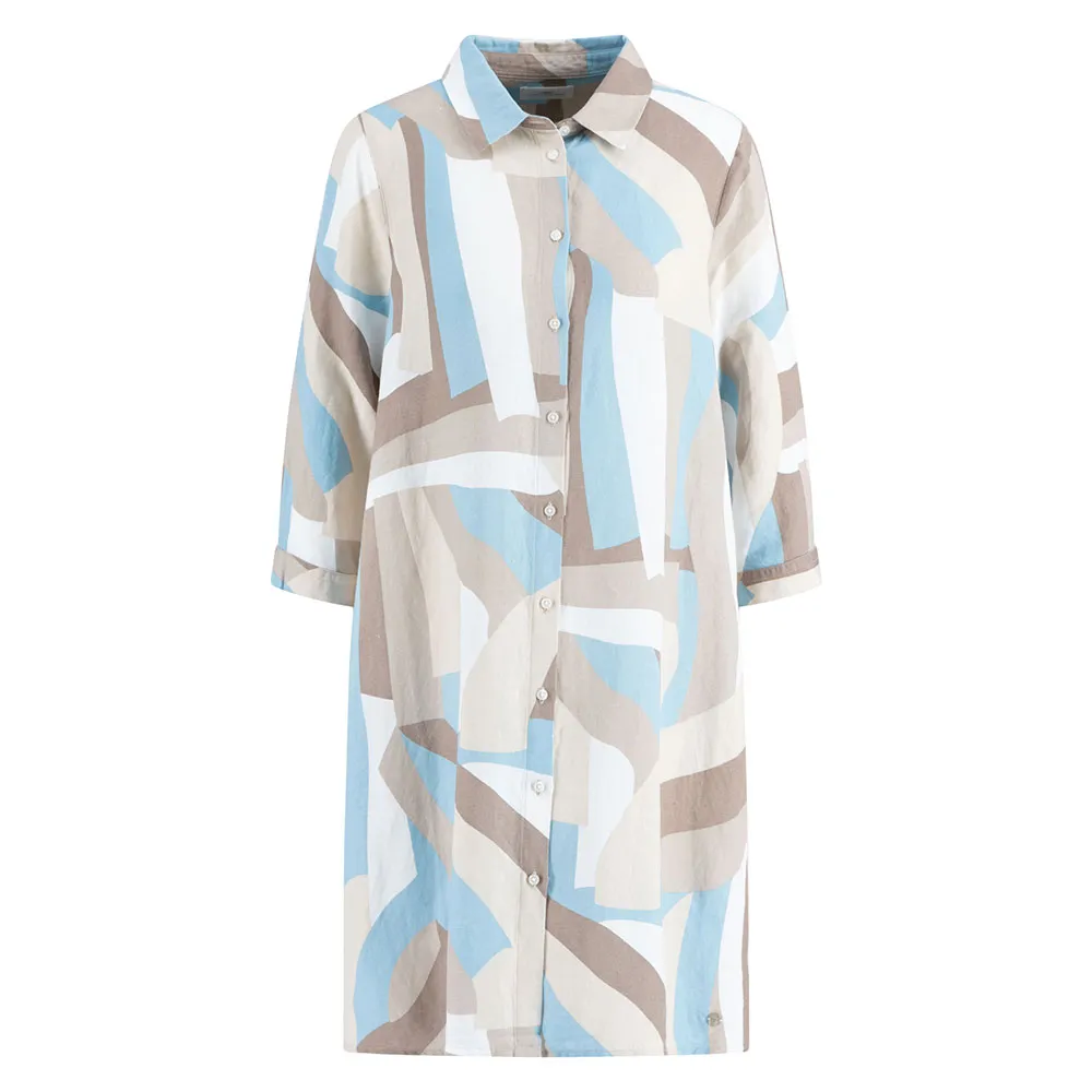 

Платье Fynch Hatton A-Line Colorful Linen Mix 3/4 sleeve, мультиколор