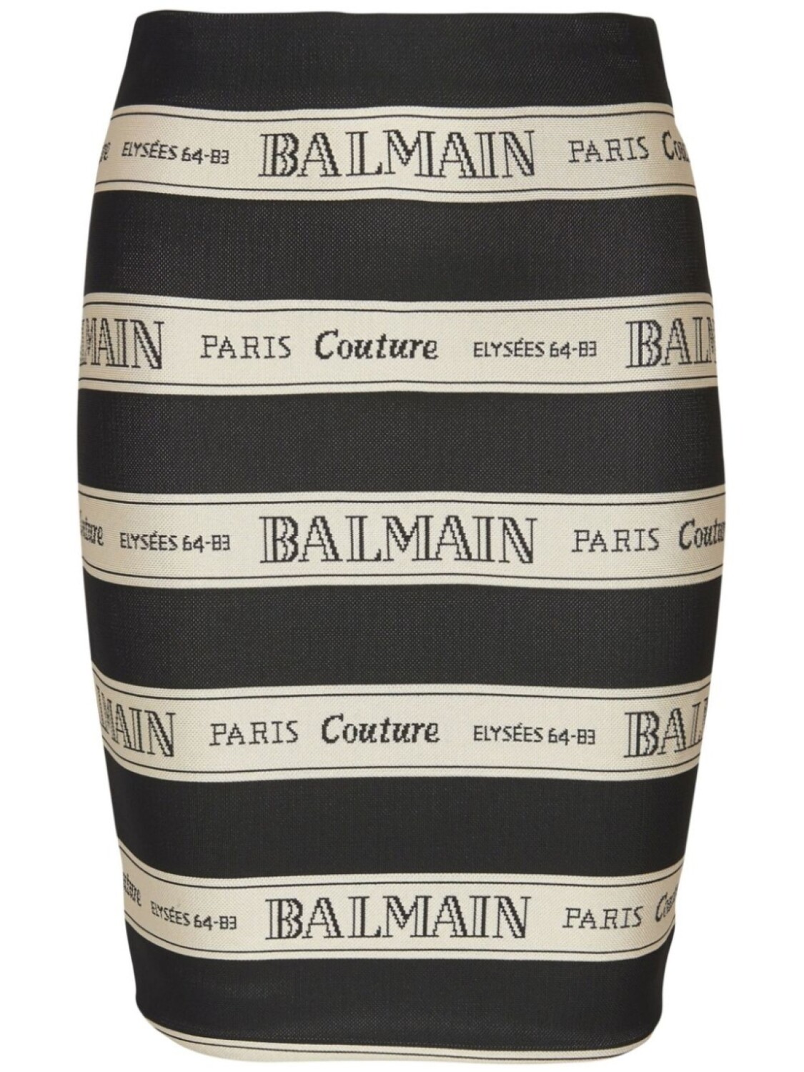 

Жаккардовая юбка Balmain, черный