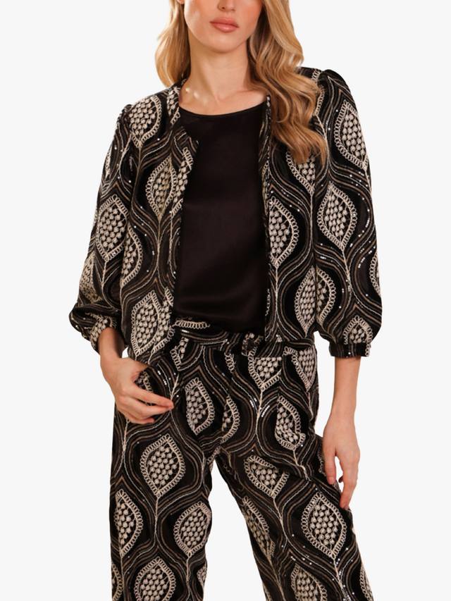 

Короткая куртка из хлопковой смеси с пышными рукавами и круглым вырезом Traffic People