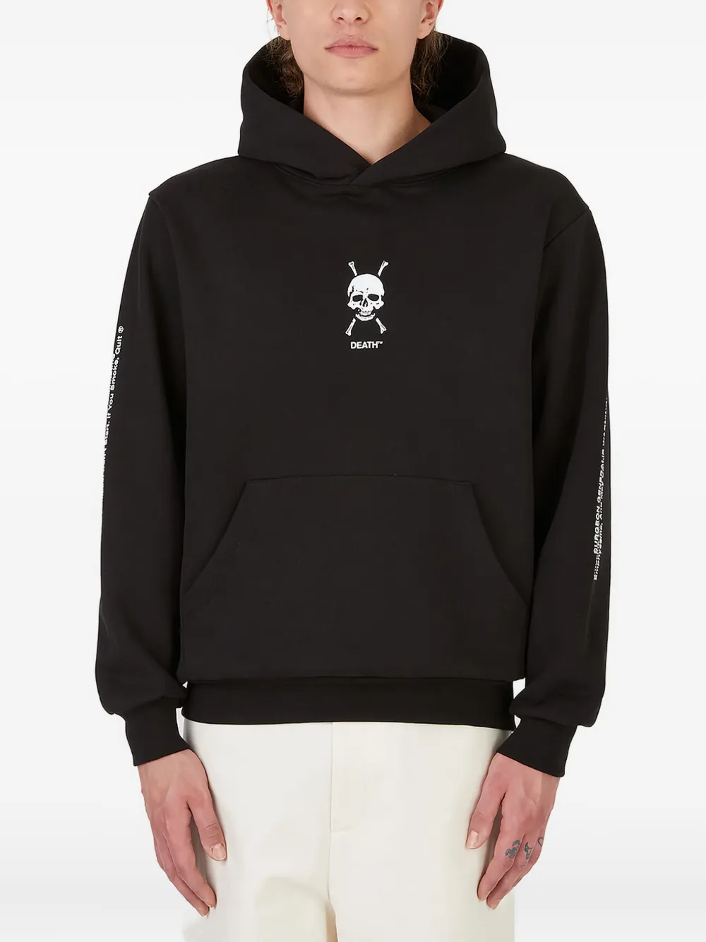 

Худи с графичным принтом Skull Death Cigarettes, черный