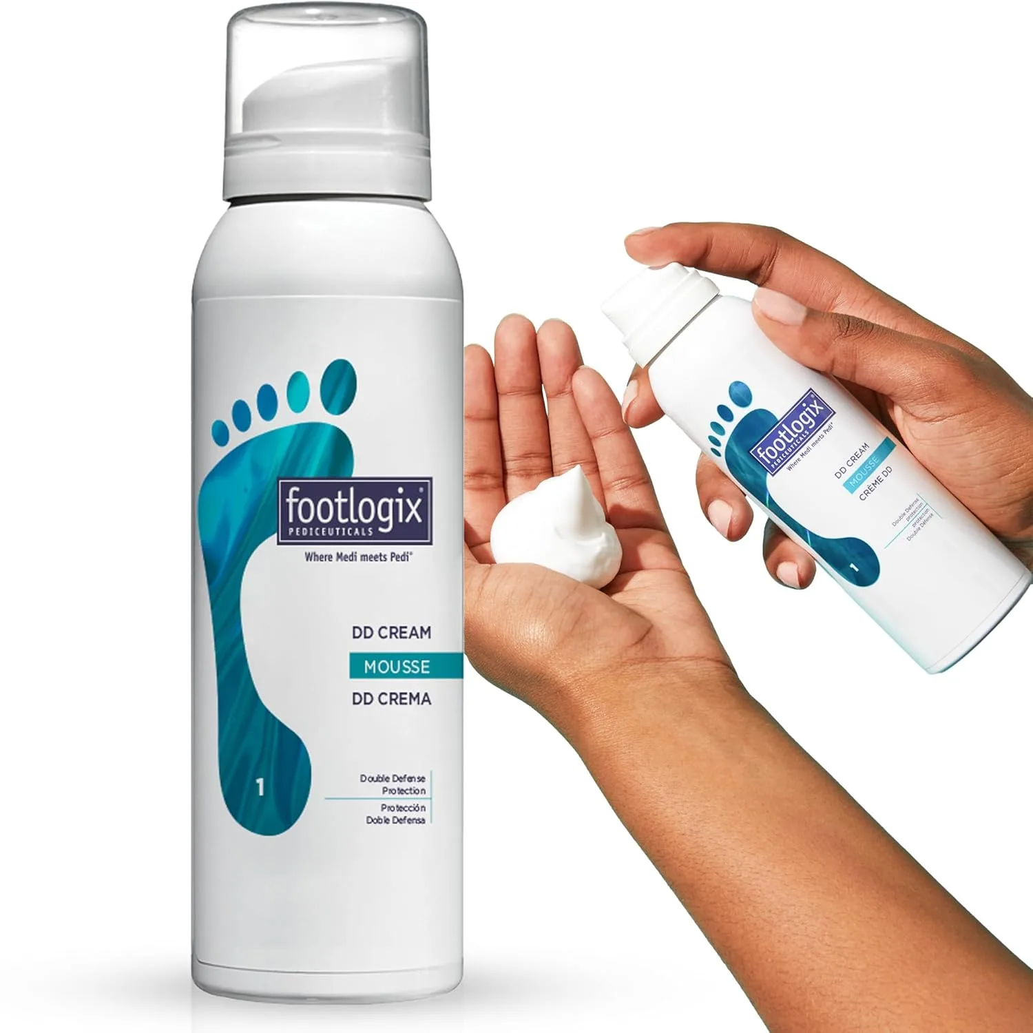 Мусс-крем FOOTLOGIX DD, белый, 4,23 унции