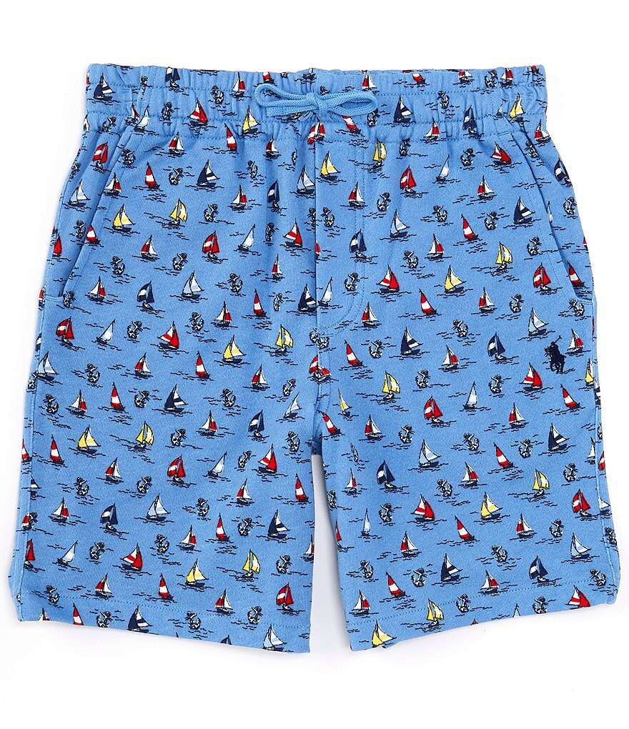 

Махровые шорты для спа-салонов Polo Ralph Lauren Big Boys 8–20 с принтом парусника, синий