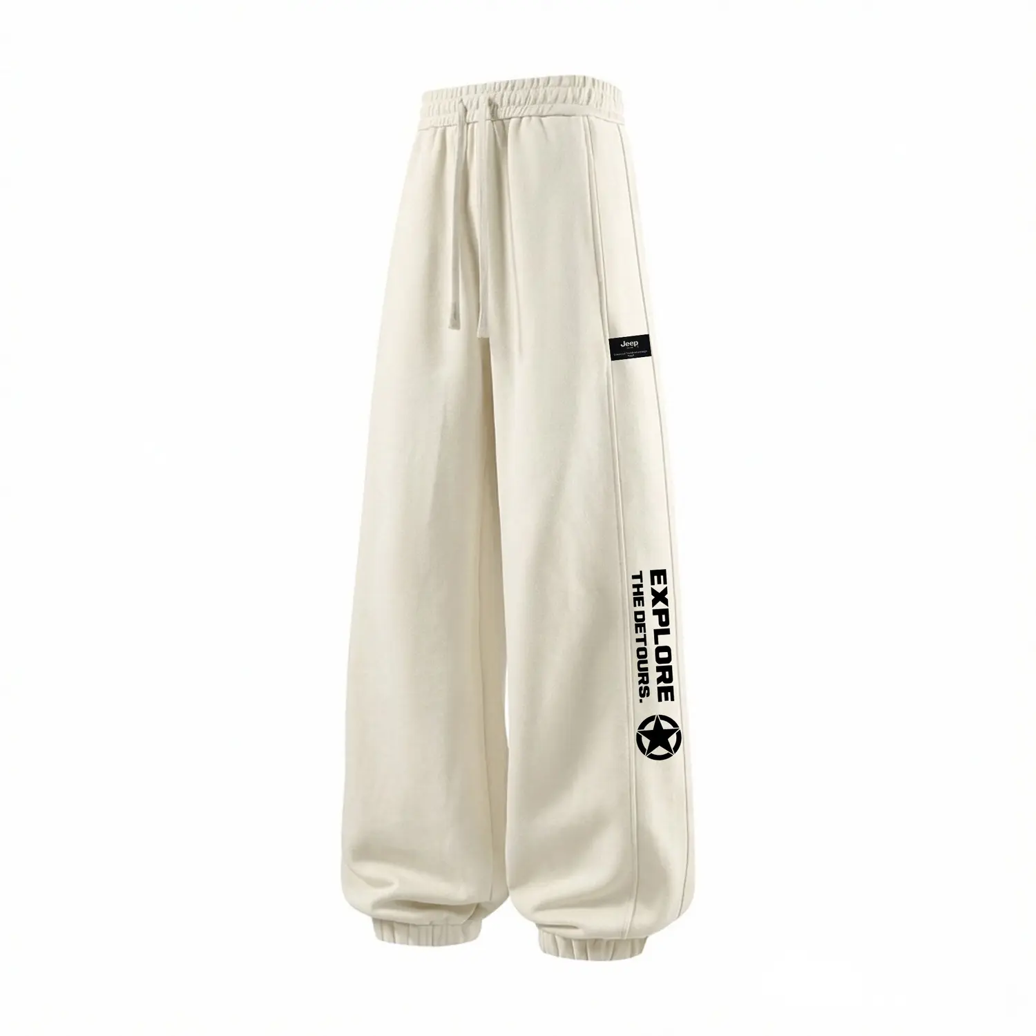 

Повседневные брюки Unisex Moderate Cuffed Jeep, экрю (fleece-lined)