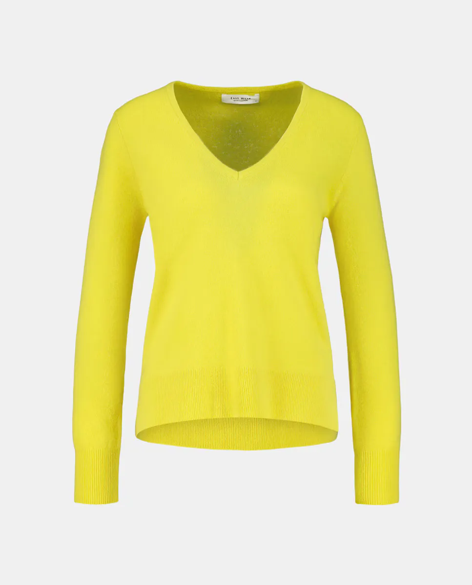 

Женский свитер с V-образным вырезом из кашемира Easy Wear, цвет 371 Aceite