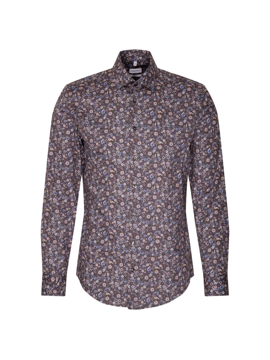 

Рубашка делового кроя Slim Fit SEIDENSTICKER Smart Essentials, коричневый